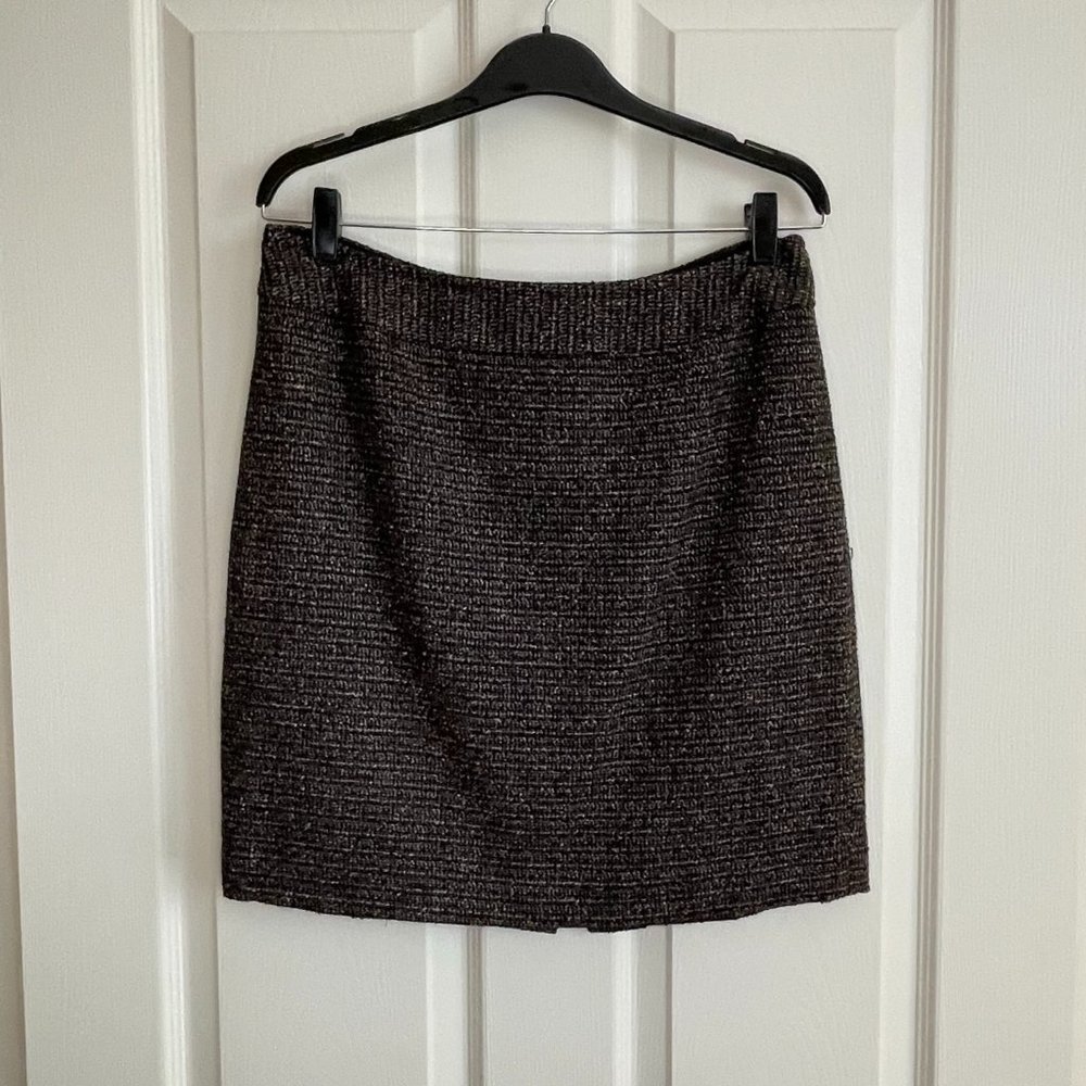 Halogen Tweed Pencil Skirt Size 8 Brown/Grey/Tan
